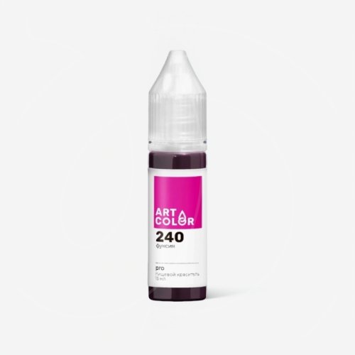 Краситель пищевой гелевый водорастворимый Art Color "Pro 240 Фуксия" 15 мл ARTC-10405-15 (240)